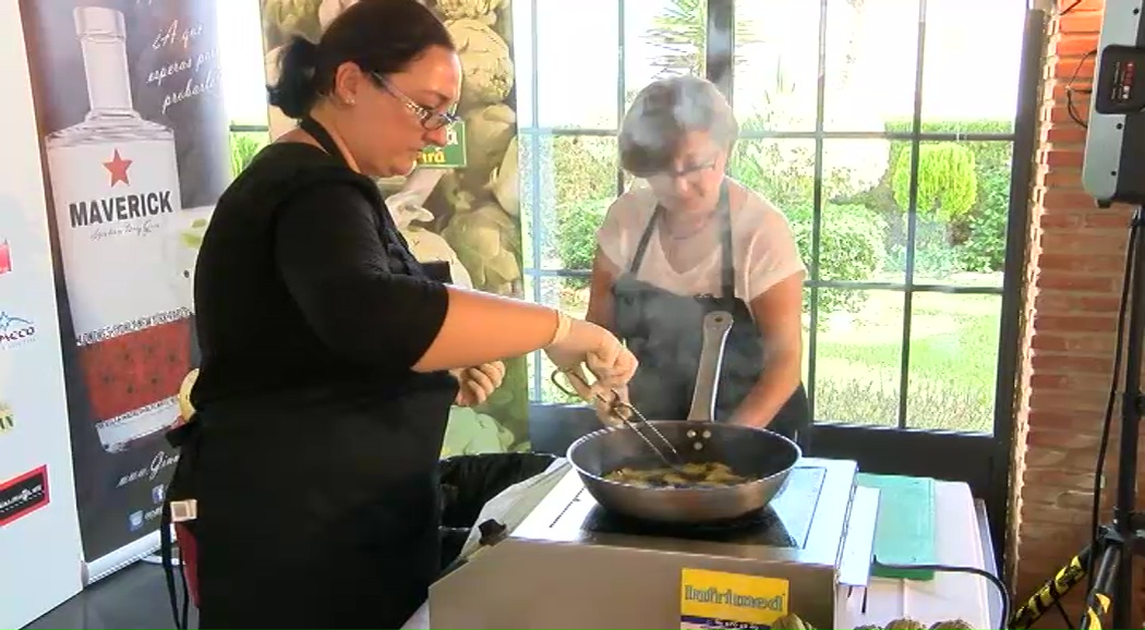 Show Cooking - Milhoja de alcachofa con bacalao